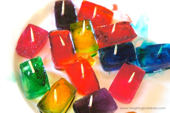 ice painting cubes with sticks