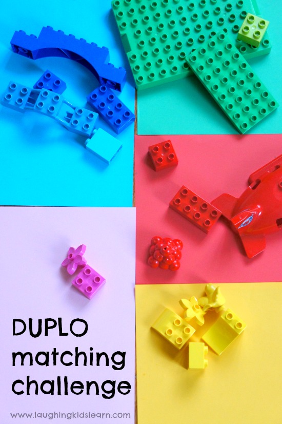 Fun DUPLO LEGO matching activity for toddlers