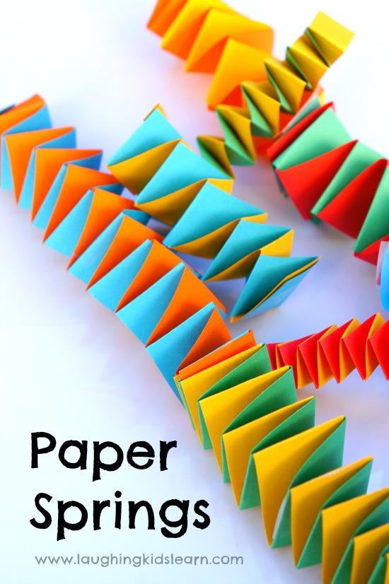 How to make Paper Springs for fine motor development and as a fun activity to do at home, school or on camp