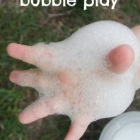 Simple bubble play activity for kids