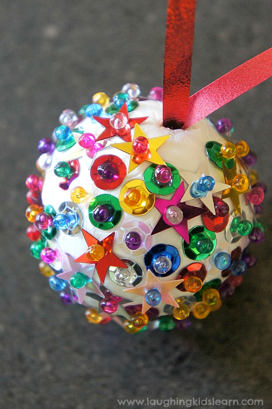 decorative christmas sequinned bauble