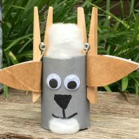 cardboard tube goat craft
