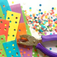 hole punch paper and confetti