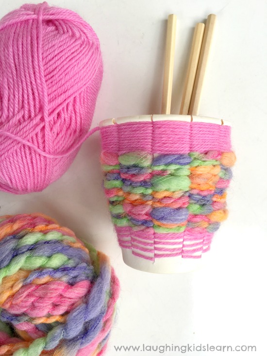 yarn weaving activity kids love