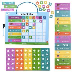 Magnetic reward chart for kids toddlers preschoolers and parents.