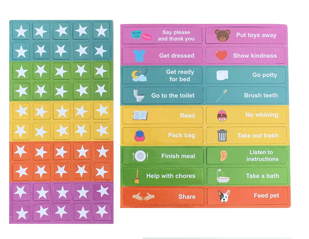 Magnetic reward chart for kids to use at home - Laughing Kids Learn
