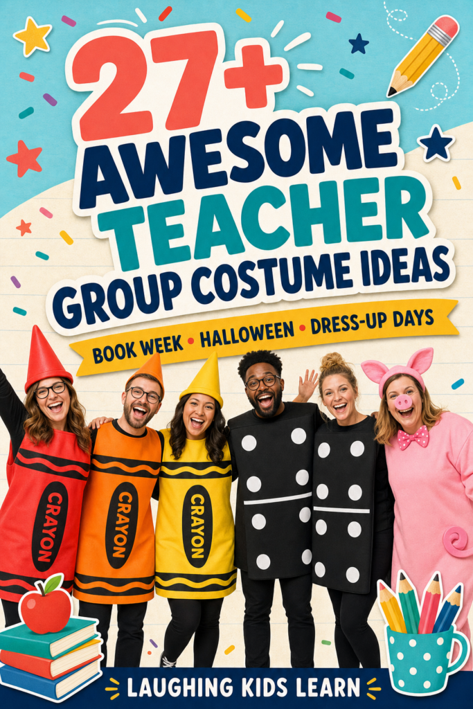 e teacher group costume ideas. perfect for teacher dress up days at school or kindergarten. Great way to get teachers involved. 