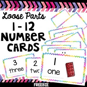 loose parts 1 12 number cards for counting with children