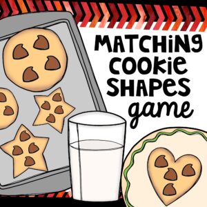 Matching cookie shapes game or activity