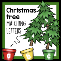 Christmas tree matching letters