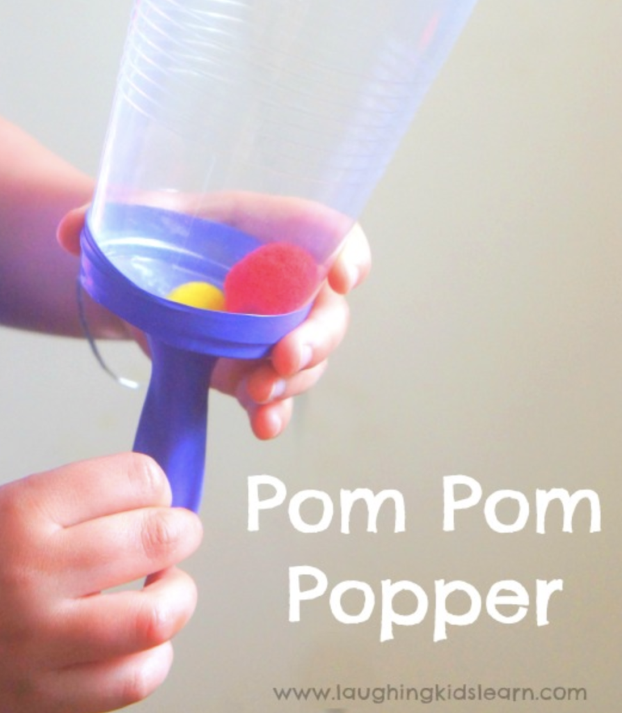 pompom popper is great activity to make and play with over new years. Great new years activity. 
