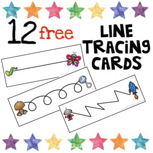 line tracing cards for pre-writers