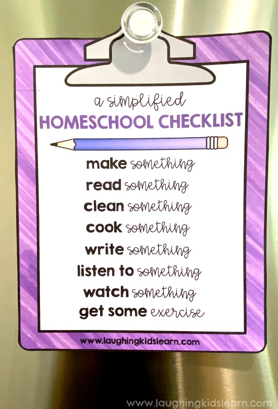 fun homeschooling checklist for parents educating children at home