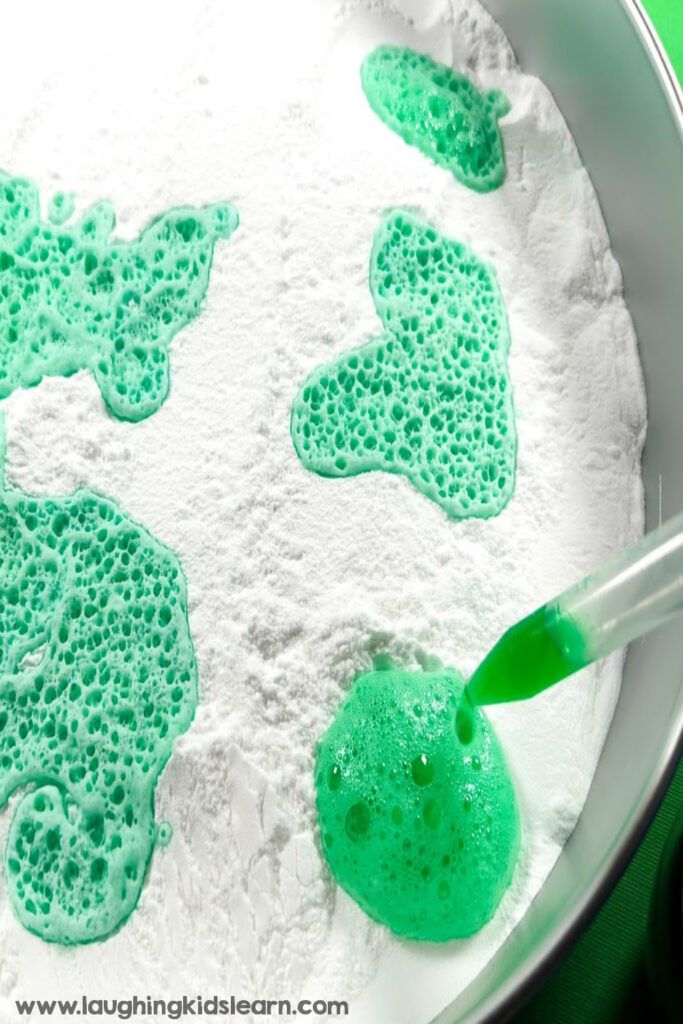 Bubbly Earth Day science activity for kids