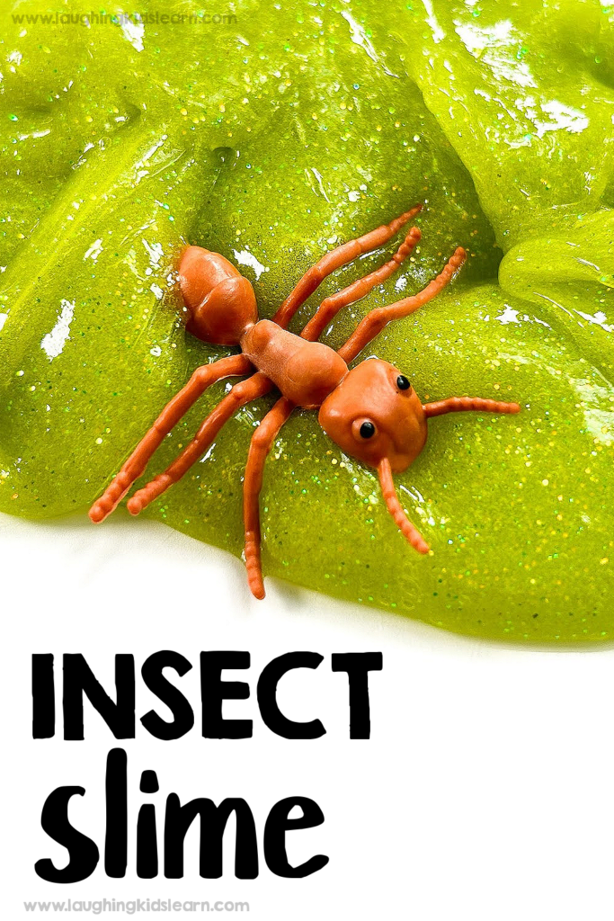 Insect slime that kids to add plastic insects into