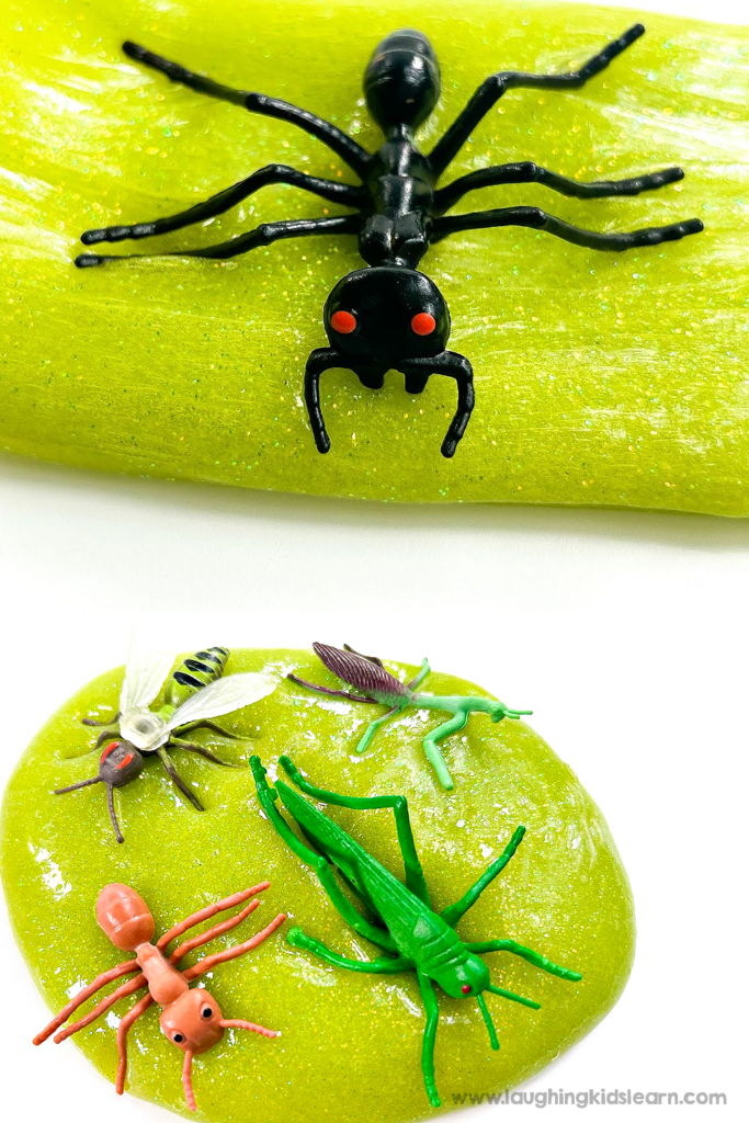 Bugs ang insects slime for fine motor fun