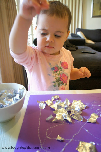 Valuing process over product in this activity for children using Foil 