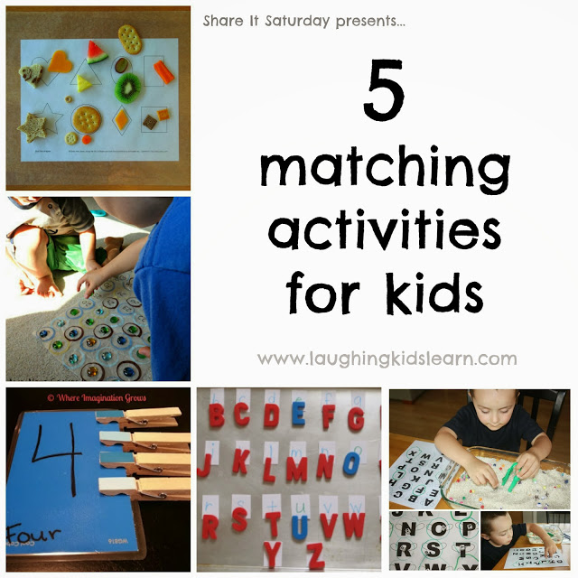 Share It Saturday matching activities for kids