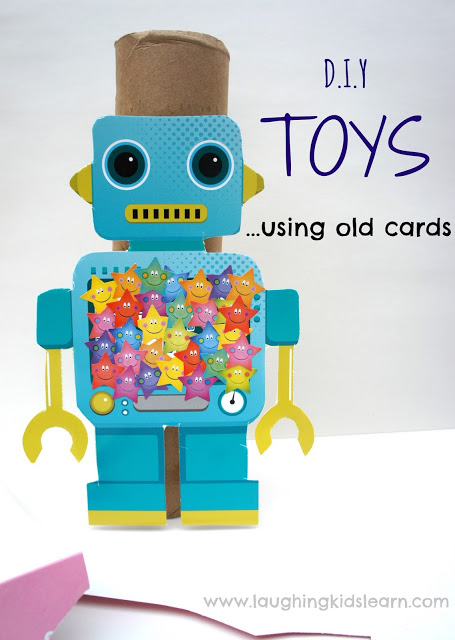 DIY Toys using recycled cards and imaginative play