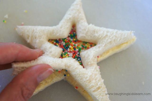 How to make a window sandwich as food for children's birthday parties. Laughing Kids Learn
