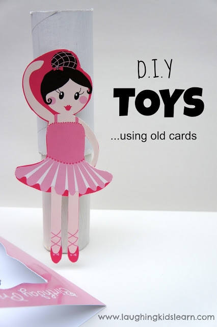 DIY Toys using recycled cards and imaginative play