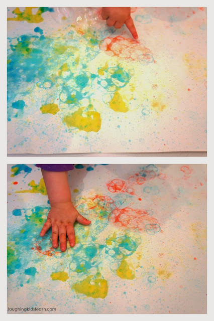 How to help children make a bubble painting for art