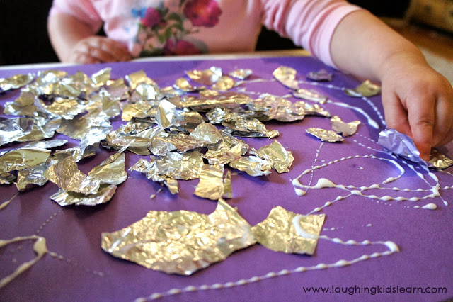 Valuing process over product in this activity for children using Foil 